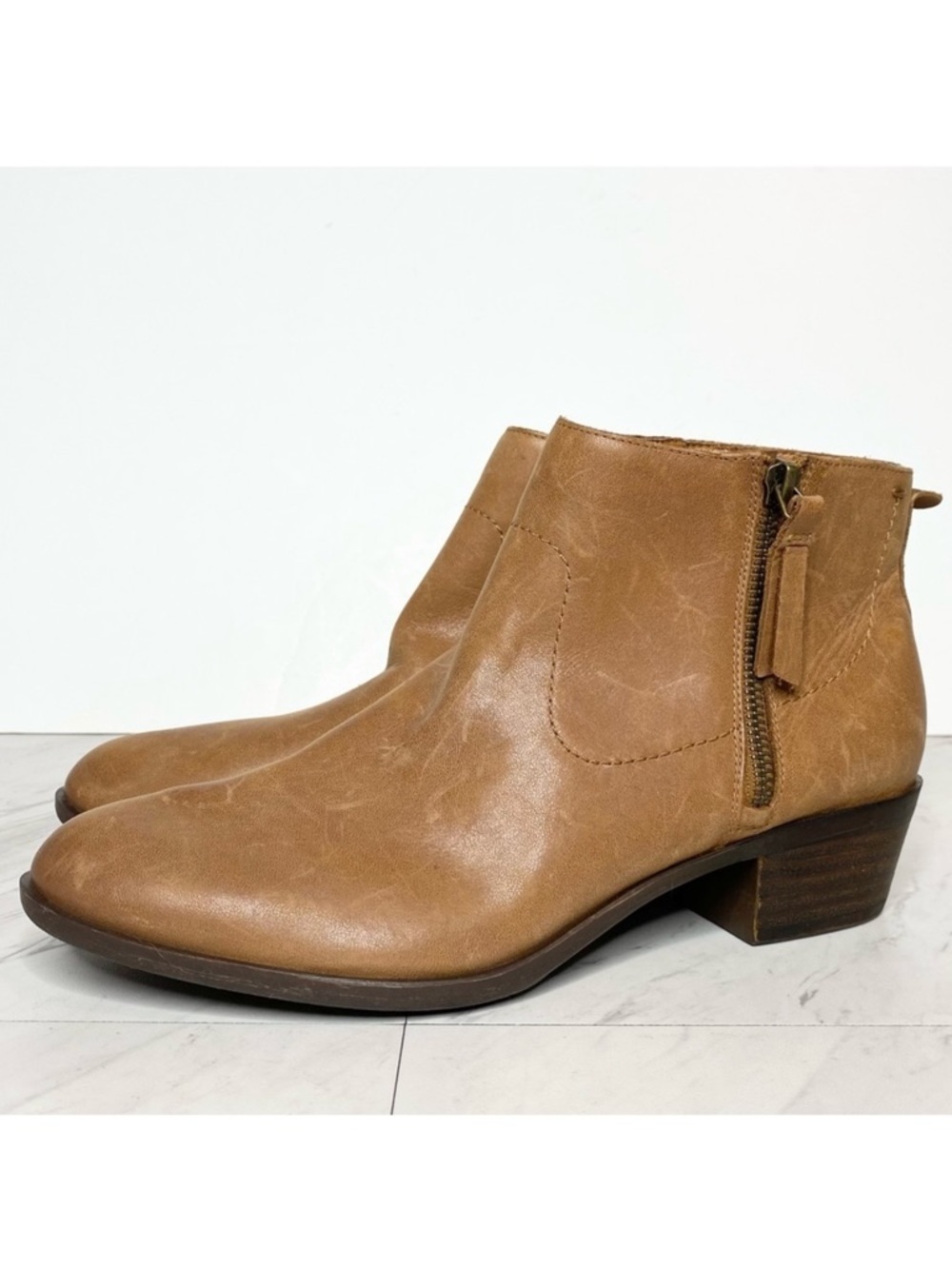 Lucky Brand Blandre Brown Leather Bootie 9 1/2 M